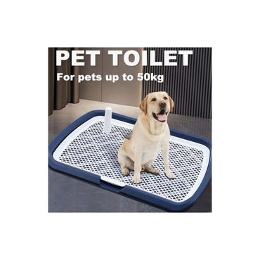 Mesh Training Toilet Potty Tray Dogs Potty Pad Keep Paws and Floors Clean with Tray Mesh Grids Pet Training Toilet for Porch Blue