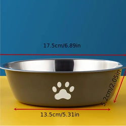 Stainless Steel Dog Feeding Bowl Durable with  Non-Slip base Good for raw feeding or water